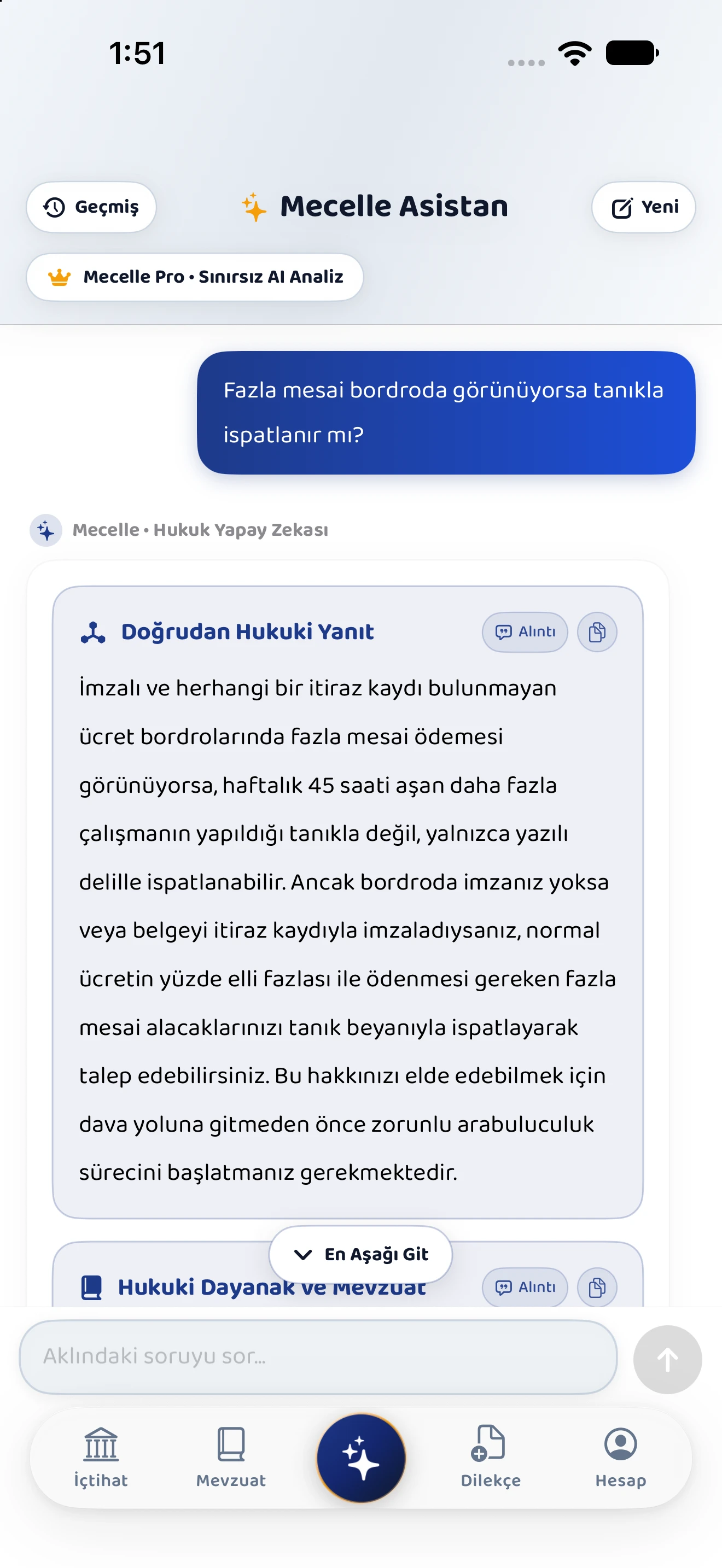 Mecelle Hukuki Asistan ve Mevzuat Ekranı